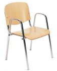 Kėdė ISO W wood chrome