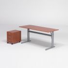Komplektas: reguliuojamo aukščio stalas + 3 stalčių spintelė